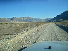 Approaching Racetrack (note washboard)